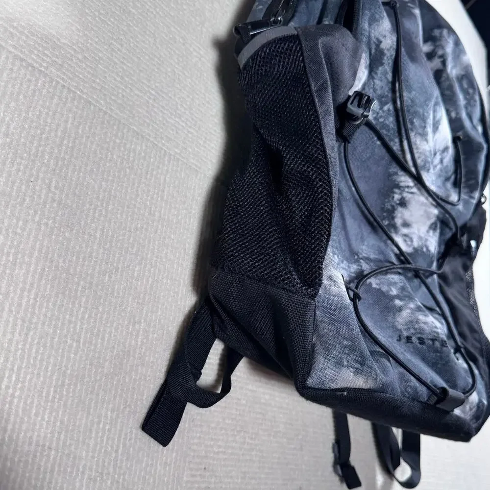 The North Face Jester Backpack Gray & White Tie Dye Marble Print SEE NOTE